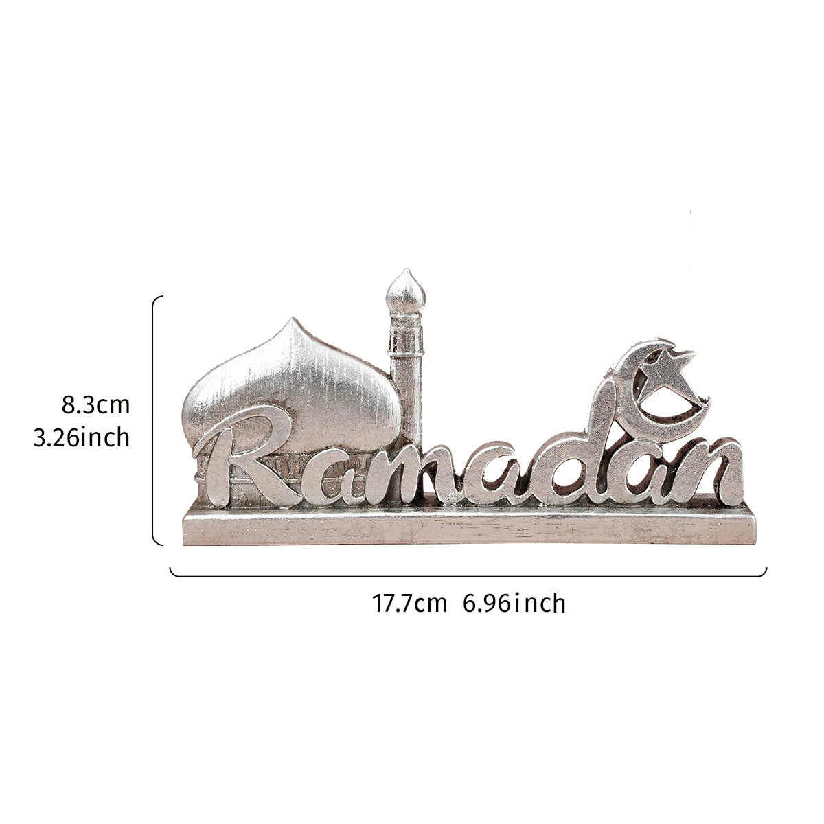 1PC, resin-made antique gold and silver ramadan decorative item, suitable for gift-giving during Ramadan and Eid al-Adha