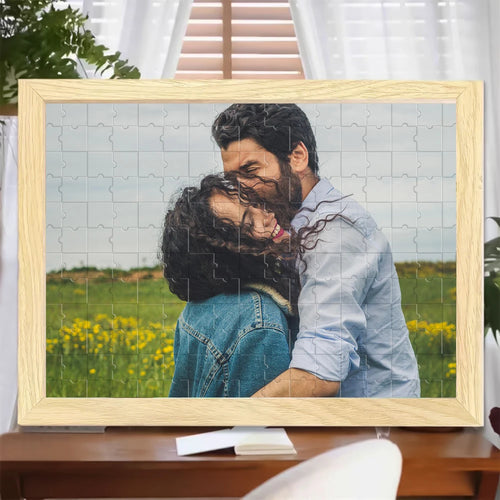 1 pc Custom Photo,with Frame or Only puzzles,Personalized heart-shaped puzzle,Couple Portrait Jigsaw,Holiday Custom Jigsaw Gift