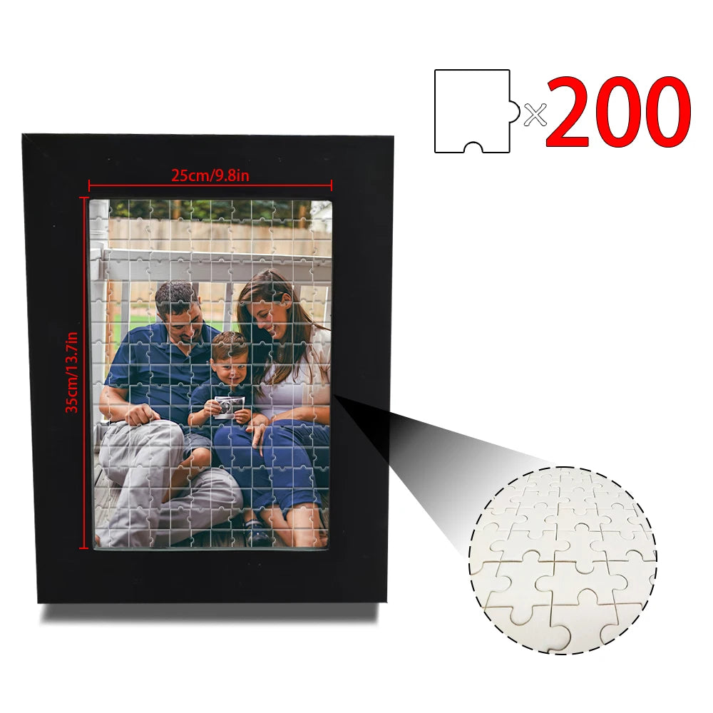 1 pc Custom Photo,with Frame or Only puzzles,Personalized heart-shaped puzzle,Couple Portrait Jigsaw,Holiday Custom Jigsaw Gift