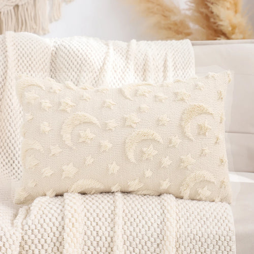 1 PC Ramadan Decoration Throw Pillow Cover Plush Moon Stars Home Sofa Decoration